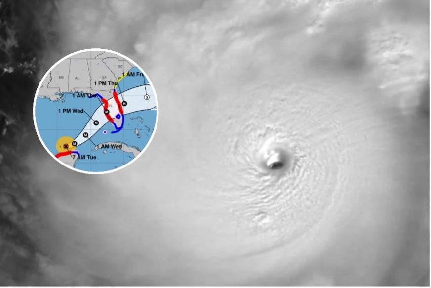 Satellite view and Milton Track